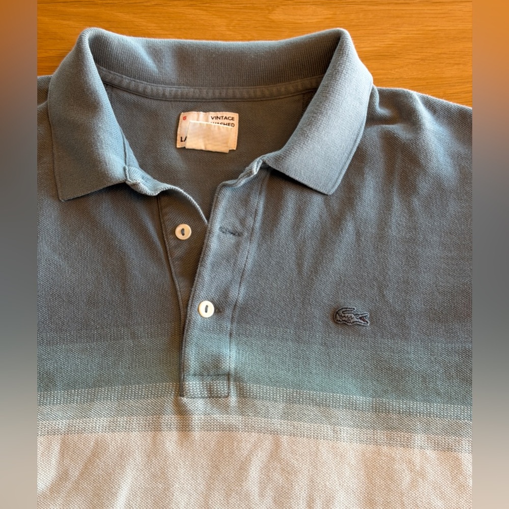 Lacoste Men’s Grey-to-White Gradient Polo - Picture 5 of 7